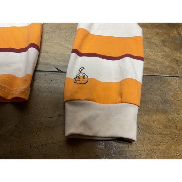 Cakeworthy Inside Out Shirt Womens XL Orange Anxiety Striped Rugby Disney Pixar - Picture 6 of 14